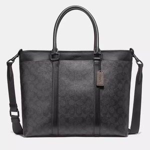 NWT Coach Perry Business Tote In Signature Canvas